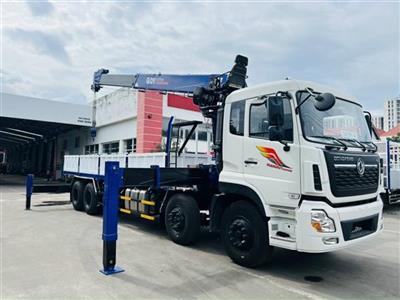 Xe tải 4 chân Dongfeng gắn cẩu 12 tấn Dongyang 2024 - 2025